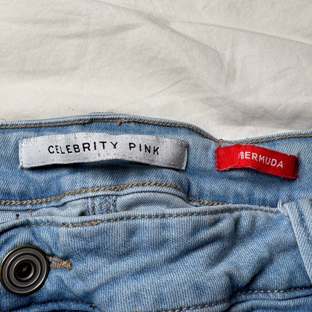 Celebrity Pink Light Blue Jean Shorts - Picture 8 of 10